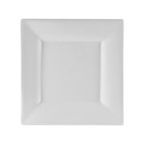 10 Strawberry Street Whittier 10.125" Square Dinner Plate, Set of 6, White