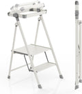 UNICOO Foldable Toddler Tower - 2-Step Kids Step Stool with Safety Rail | Compact Design for Home Use