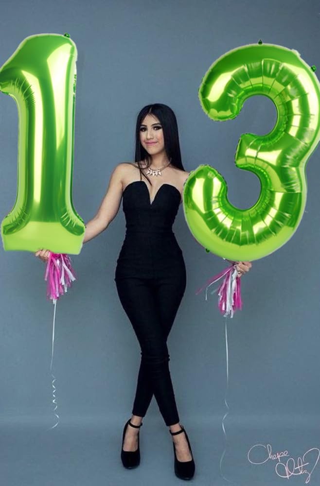 Numbers Balloon - 40 Inch Large Light Green Balloon for 3rd Birthday Decor | Perfect for Parties