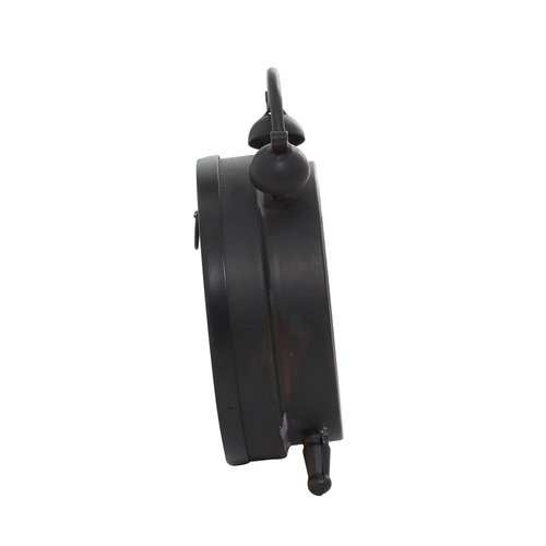 Deco 79 Metal Eiffel Tower Clock with Bell Style Top, 6" x 3" x 9", Black