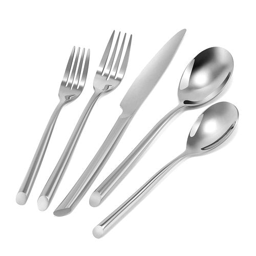 DEACORY Silverware Set Flatware Set Stainless Steel Cutlery Set with Streamlied Handle Mirror Finished Heavy 20 Pieces Home Kitchen Daily Use Wedding Housewarming Gift Dishwasher Safe Service for 4