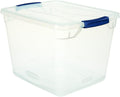 Rubbermaid Clever Store 30-Qt Clear Latching Storage Tote Container - Durable & Versatile