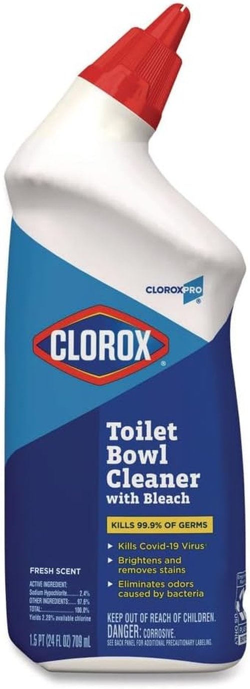 Clorox Toilet Bowl Cleaner - Powerful Bleach Formula with Fresh Scent | 24oz Bottle
