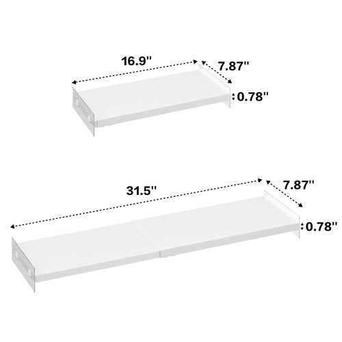WEJIPP Closet Organizer Shelves Expandable Cabinet Tension Shelving Rack Heavy Duty Metal DIY Shelf Divider for Wardrobe Cupboard Cabinet Pantry Kitchen Bathroom,White,3packs