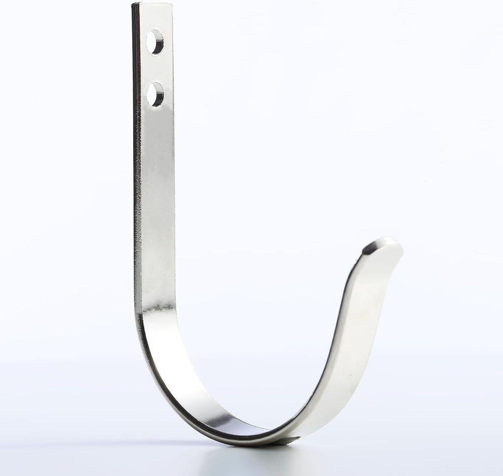 Skiennix Stainless Steel Wall Hooks - Versatile Coat & Towel Hangers for Indoor/Outdoor Use | 5-Pack, Silver