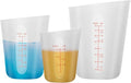 3 PCS Silicone Measuring Cups (2 Cup + 1 Cup + 0.5 Cup) Flexible Melting Measure Cups for Chocolate,Epoxy Resin Butter, Squeeze Pour Baking Cup BPA Free with Marking ML/Ounce (White)