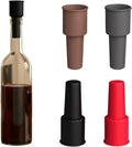 Silicone Wine Stopper, Reusable Wine Bottle Stoppers with Airtight Seal, Flexible Bottle Sealer for Wine Beer Champagne, Easy Clean Wine Saver for Home Bar (4)
