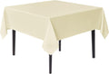Sancua Small Square Tablecloth - 36x36 Inch Beige Polyester Cover for Square/Round Tables