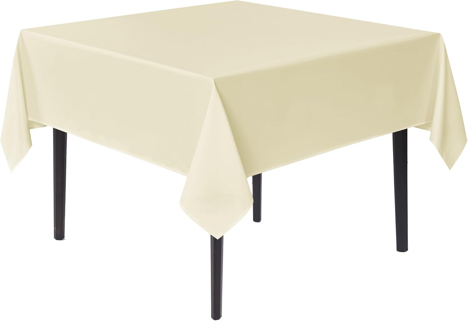 Sancua Small Square Tablecloth - 36x36 Inch Beige Polyester Cover for Square/Round Tables