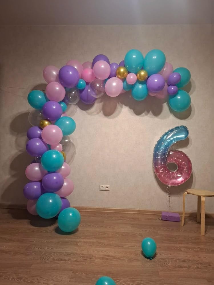 Starry Sky 40-Inch Number 6 Balloon - Perfect for 6th Birthday Decorations & Party Supplies
