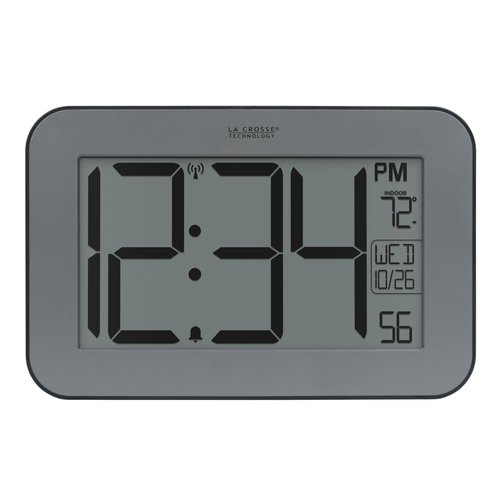 La Crosse Technology Atomic Digital Wall/Table Clock, 10" x 6.5" (513-02927)