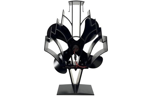 Heat Powered Stove Fan – 14" 4-Blade Non-Electric Thermal Fan for Wood, Pellet, & Log Burners | 348 CFM Airflow, Silent Operation | Freedom Stoves Compatible