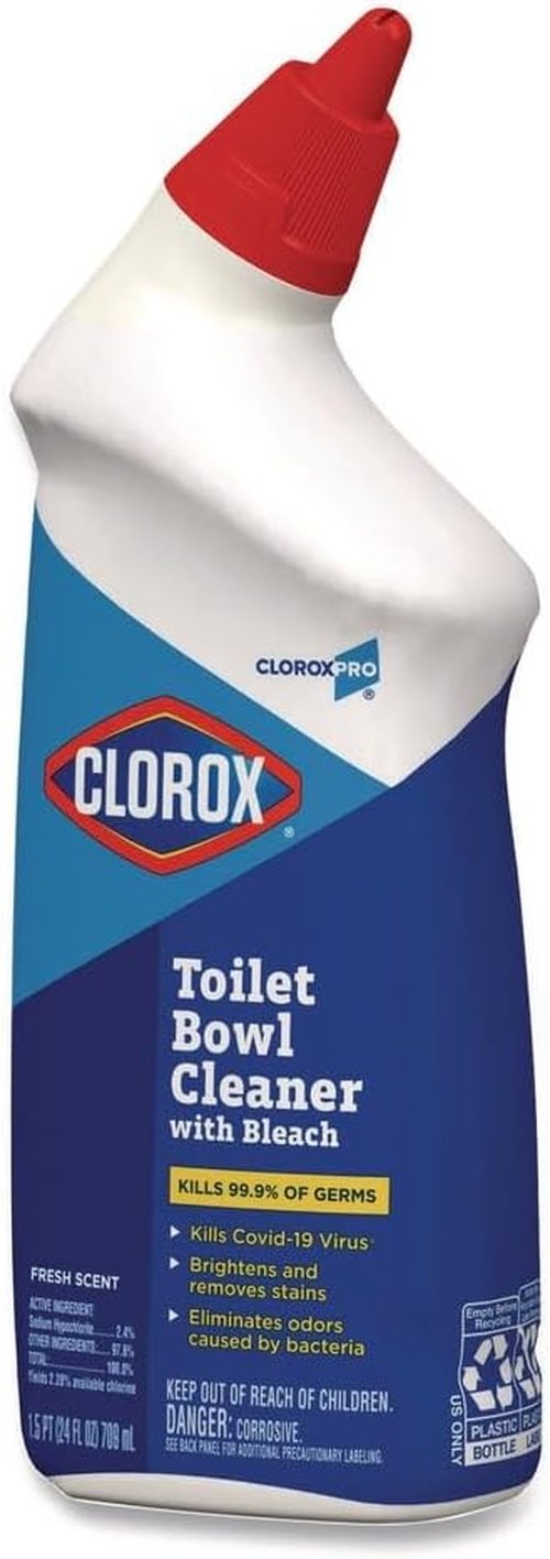 Clorox Toilet Bowl Cleaner - Powerful Bleach Formula with Fresh Scent | 24oz Bottle