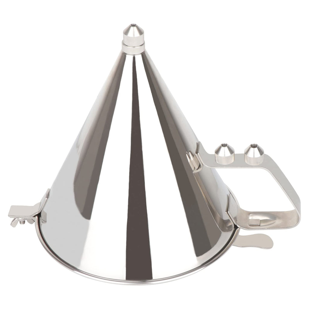Confectionery Funnel Stainless Steel with Stand and 3 Nozzles, Commercial Grade Cake Decorating Tool Bakery Use, Precise Dispensing and Filling