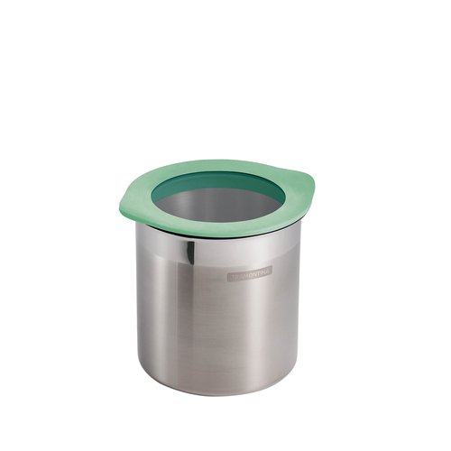 Tramontina 4-Piece Food Storage Containers with Silicone Lids, Stainless Steel Reusable Canister Set, Kitchen Pantry Organizer for Oats, Flour, Cereal, Sugar, Snacks (Mint Green)