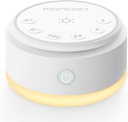 Momcozy Sound Machine - 20 Soothing Sounds & Touch Warm Light | Portable White Noise for Sleep & Travel