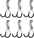 Rubbermaid Garage Hook Organizers - Powder Coated Metallic for Ladder, Tool & Bike Storage | 6 Pack