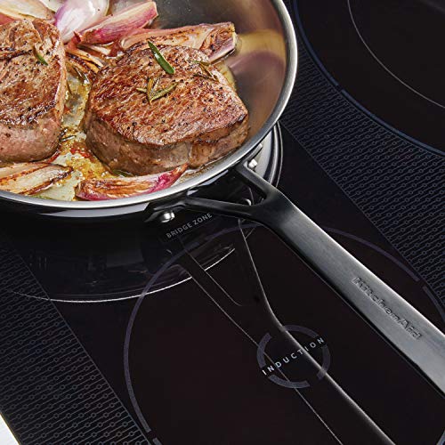 KitchenAid 30051 5-Ply Clad Polished Stainless Steel Frying Pan Set/Skillets, 8.25 Inch and 10 Inch - Polished Stainless Steel