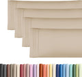 Skiennix Body Pillowcases Set of 4 | Soft, Cozy 20x54 Long Pillow Covers - Breathable & Fade-Free - Machine Washable (Cream)
