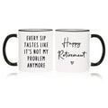 Aurahouse Retirement Gift for Woman Men, Funny Retirement Mug Decorations, Best Retirement Gifts for Women Men 2025, Coworker, Friend, Teacher, Boss, Sisters, Mom, Retired Gifts Not My Problem Anymore