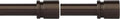 Byondeth Curtain Rods - Adjustable 16 to 60 Inch Window Rods with Antique Bronze Finish | Pack of 2