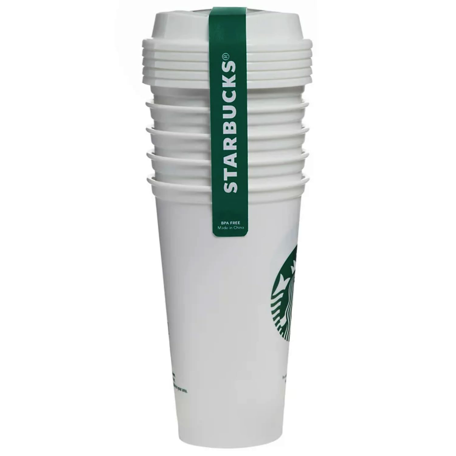 Starbucks Set of 5 16oz Reusable Hot Cups with Lid