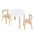 Swegrow Kids Table and 2 Chairs Set, Wooden Table and Chairs for Kids & Toddler，Kid Wooden Furniture for Playroom/Home/Kindergarten