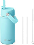 Fimibuke Kids Insulated Water Bottle - 14oz BPA-Free Stainless Steel Tumbler | Leak-Proof Design for School (Sky)