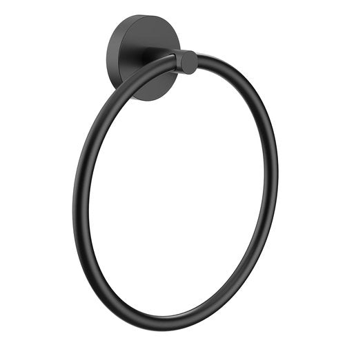 EZKEY Hand Towel Holder Screw-in Matte Black Towel Ring for Bathroom Wall Stainless Steel Round Towel Hanger for Bathroom Hardware Accessories
