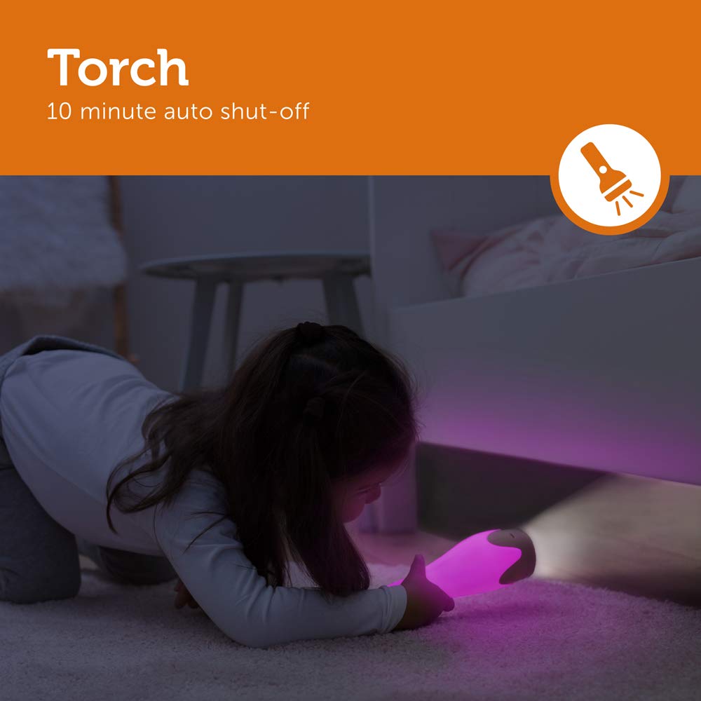 Zazu Kids Nightlight Torch Flashlight Giraffe Toy - Kids LED Cordless Pink Lamp, Bedside Light, Multiple Color Options, Auto Shut-Off - Gina The Giraffe