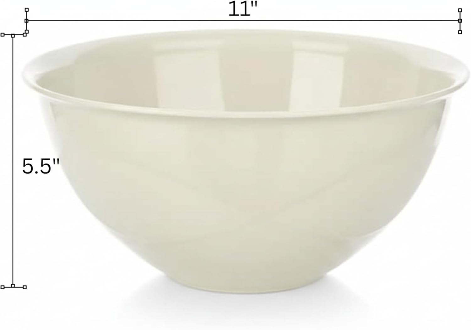 Tribello 5-Quart Mixing Bowls - Versatile Plastic Salad & Serving Bowls - Set of 4 (Colors May Vary)
