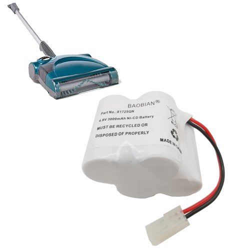 BAOBIAN X1725QN Battery 4.8V 3000mAh Ni-CD Compatible with Euro Pro Shark V1700Z VX1 VAC-V1930 V1930 X8905 Cordless Sweeper Vacuum Cleaner