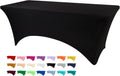Black Spandex Table Cover by [Brand Name] - 4ft Fitted, Washable & Wrinkle Resistant for Events & Parties