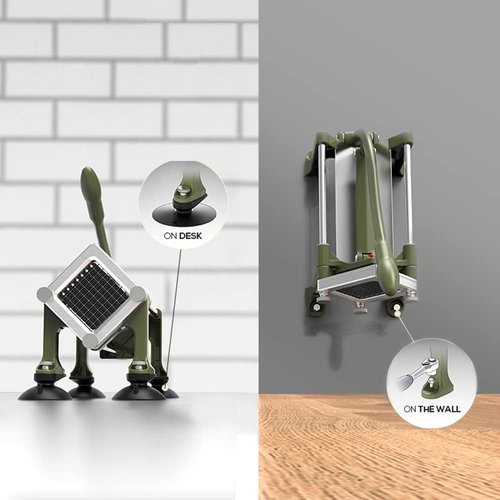 MYTASUY Commercial French Fry Cutter Stainless Steel.Potato Cutter for French Fries with 3/8Inch Blade, Commercial French Fry Cutter Manual Potatoes Cutting Machine with Suction Feet.