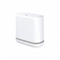 MOPALL Dog Proof Trash Can with Lid, 3.3 Gallon Slim Bathroom Garbage Bin with Inner Bucket, Fits Standard 4 Gallon Bags, Odor Sealing Diaper Pail for Nursery, Modern White Waste Basket, 6.9" Wide