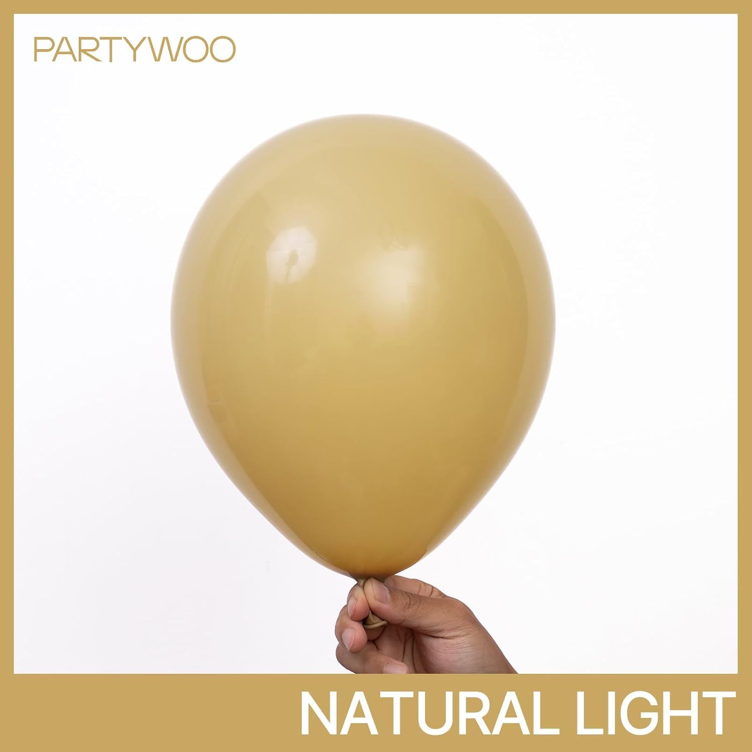 PartyWoo Tan Balloons - 140-Piece Light Brown Neutral Boho Balloon Arch Kit | Wedding & Baby Shower Decor