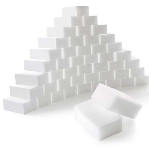 50-Pack Magic Sponges Cleaning Eraser Multi-Functional Melamine Sponge Foam Cleaning Pads for Household Bathroom Furniture Bathtub Sink Cleaning Kitchen Dish Sponge, 3.1"x1.9"x1.2"