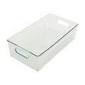 Copco Clear Storage Bin, for Kitchen, Fridge, Pantry, Laundry, and More, 14.4 x 7.9 x 4.07 Inch Clear Green