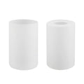 Aspen Creative 23613-02, Frosted Cylinder Glass Shade, 3-1/2" Dia x 5-1/2" H / Center Hole:42mm, Set of 2 , WHITE