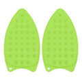 PATIKIL Silicone Iron Rest Pad, 2 Pcs Multipurpose Hot Heat Resistant Iron Rest Plate Protective Pad for Ironing Board Hot Resistant Steamer Steam Compact Mat, Green