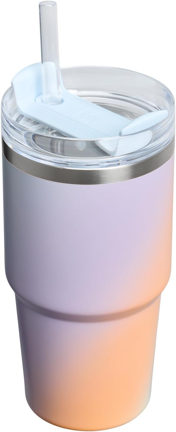 STANLEY Quencher H2.0 Tumbler - 20 oz Insulated Stainless Steel Cup with Handle & Straw | BPA-Free | Sunrise Spiral