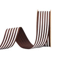 GSHLLO 50 Yards 2.5cm Wide Grosgrain Fabric Ribbon - Brown and White Striped - Christmas Decorative Ribbon Trim