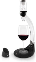 Vinturi Wine Aerator Deluxe Essential Red Wine Pourer and Decanter Tower Stand Set Easily and Conveniently Aerates Wine by the Bottle or Glass and Enhances Flavors with Smoother Finish, Black