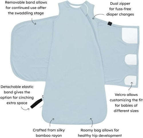 KYTE BABY Sleep Bag Swaddler - Unisex Bamboo Rayon for Babies | 1.0 Tog Comfort