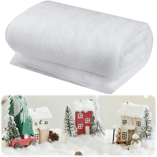 Fake Snow Blanket - Thickened 3 x 8 Ft Artificial Snow for Christmas & Winter Holiday Decor