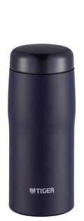 TIGER Made in Japan Vacuum Insulated Stainless Steel Water Bottle, 12 oz (360ml), AF - Blue Black