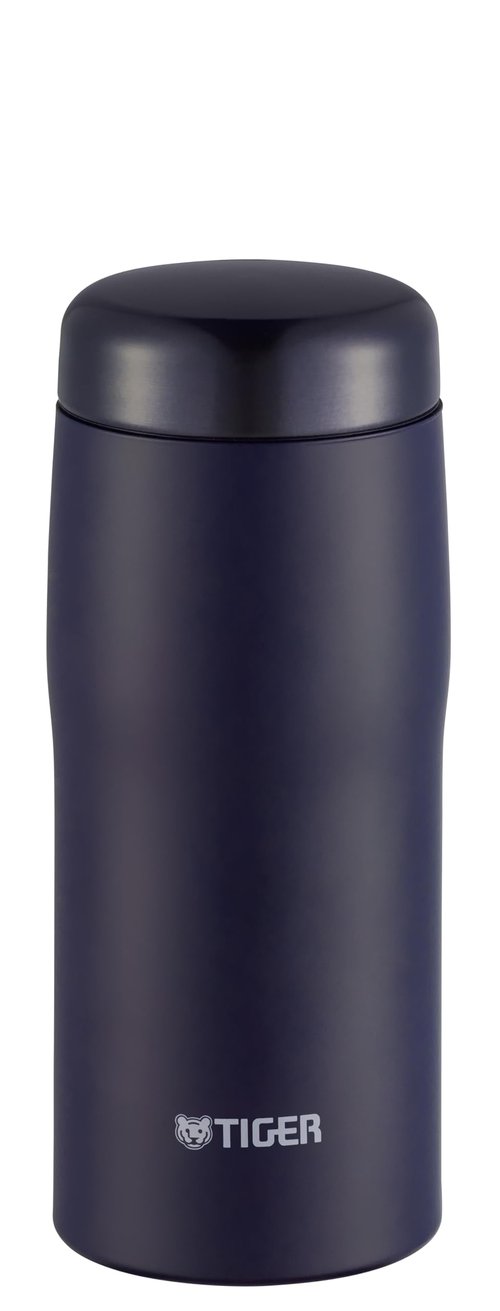 TIGER Made in Japan Vacuum Insulated Stainless Steel Water Bottle, 12 oz (360ml), AF - Blue Black