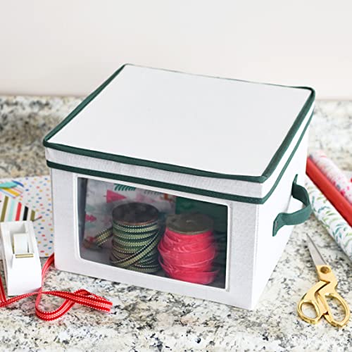 Household Essentials Holiday Storage Box, Medium, Green Tree