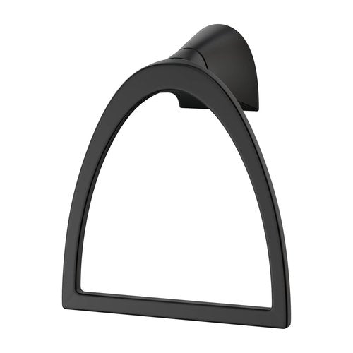 Pfister Karci Towel Ring, Hand Towel Holder for Bathroom, Wall-Mounted, Screw-In, Matte Black Finish, BRBKA0B