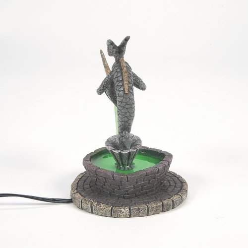 Department 56 the Nightmare Before Christmas Village Accessories Town Square Fountain Lit Figurine, 5 Inch, Multicolor